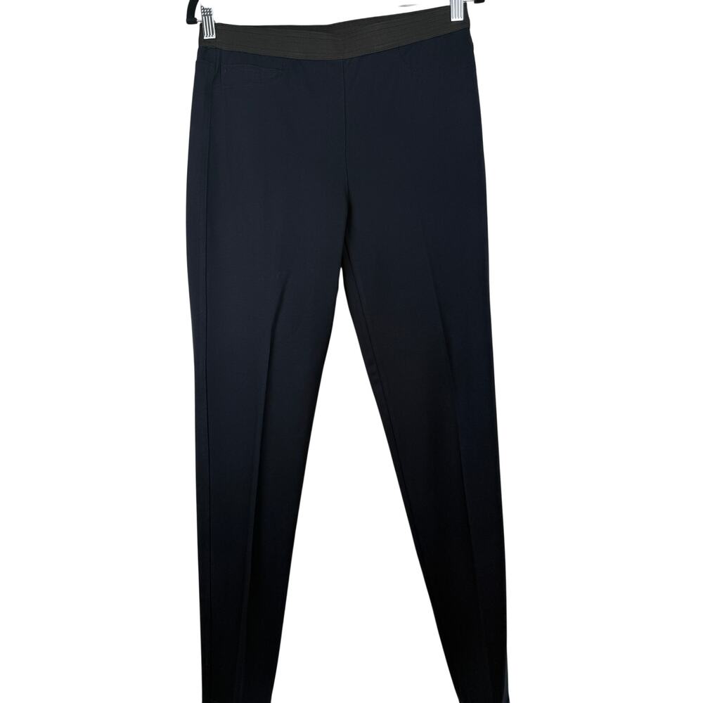 Peace of Cloth Navy Pull-On Slim Pants Women Size Medium Made in NYC USA